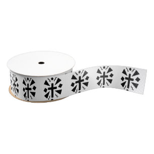 Black and White Faith Cross Journalling Grosgrain Ribbon