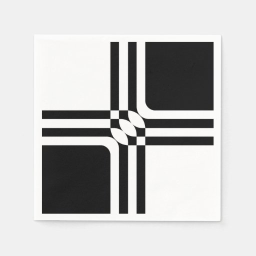 Image of Black and white fantasy Disposable Napkin