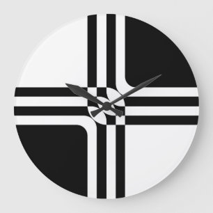 Black and white fantasy large clock