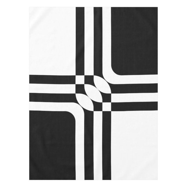 Black and white fantasy tablecloth (Front)