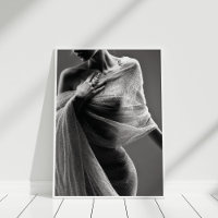 Black and White Fashion Model Poster
