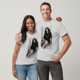 Black‑and‑White Fashion Sketch T-Shirt