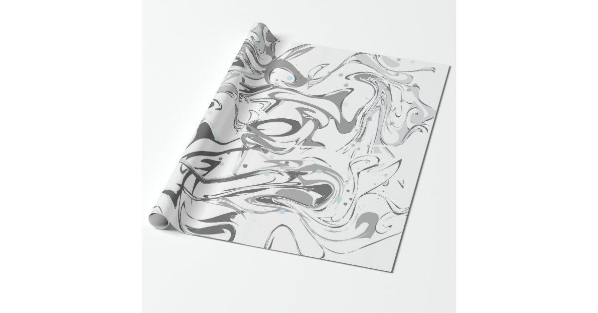 Black and white faux marble texture wrapping paper Zazzle.co.uk