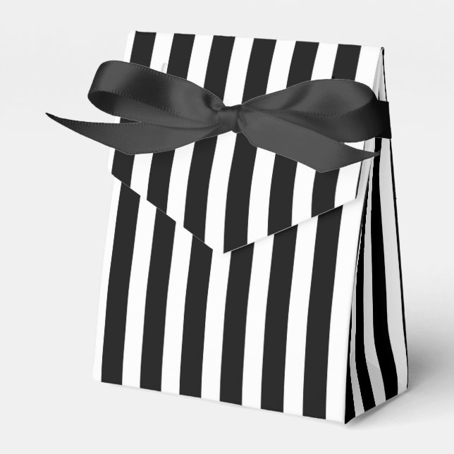 Black and White Favour Box (Front Side)