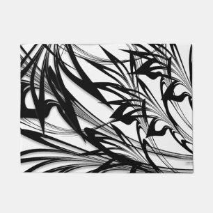 Black and White Fern Glen Doormat