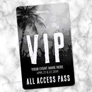Black And White Festival Event VIP ID Badge