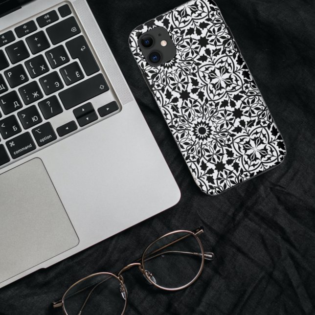 Black and white filigree Case-Mate iPhone case (Creator Uploaded)