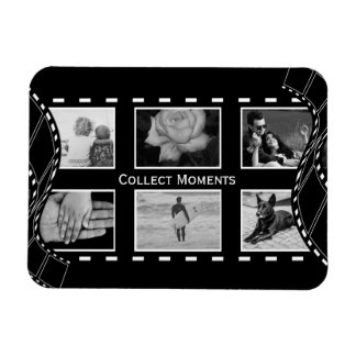 Black and White Film Reel Custom Photo Magnet
