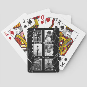 Black and White Film Reel Custom Photo Playing Cards
