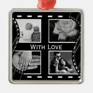 Black and White Film Reel Metal Tree Decoration