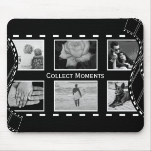 Black and White Film Reel Mouse Mat