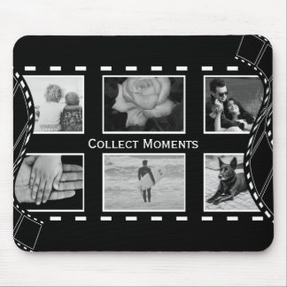 Black and White Film Reel Mouse Mat