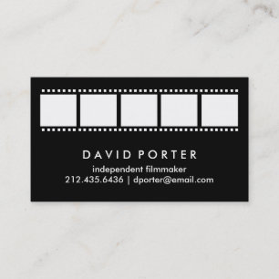 Black and White Film Strip Business Card