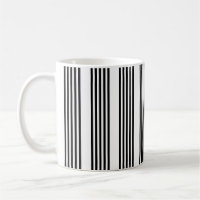 Black and white five stripe pattern