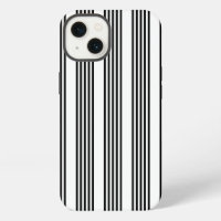 Black and white five stripe pattern