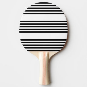 Black and white five stripe pattern ping pong paddle