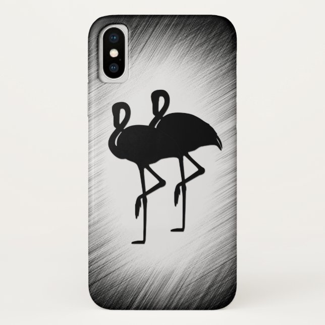 Black and White Flamingo Case-Mate iPhone Case (Back)