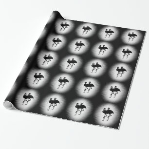 Black and White Flamingo Wrapping Paper