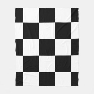Black and white  fleece blanket
