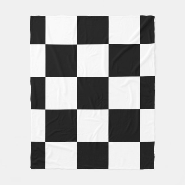 Black and white  fleece blanket (Front)