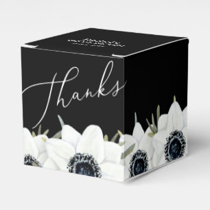 Black and White Floral Bridal Shower Favour Box