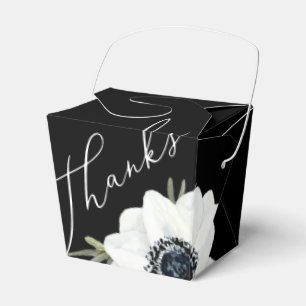 Black and White Floral Bridal Shower Favour Box