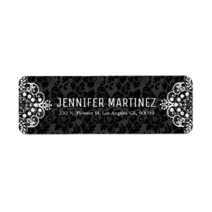 Black And White Floral Lace Design