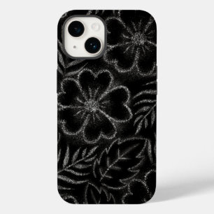 Black and White Floral Pattern Case-Mate iPhone 14 Case