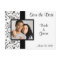 Black and White Floral Save the Date Postcards