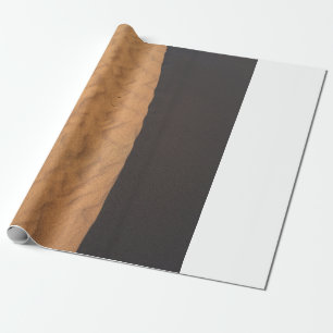 Black and white floral textile wrapping paper