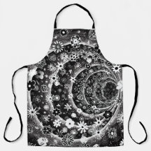 Black and white floral tunnel design