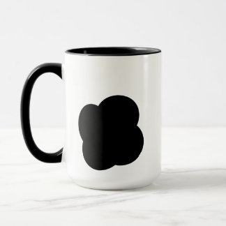 Black and White Floral Two-Tone Mug