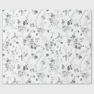 black and white floral wrapping paper