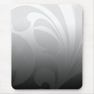 Black and White Flourish Mouse Mat