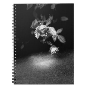 Black and white flower notebook