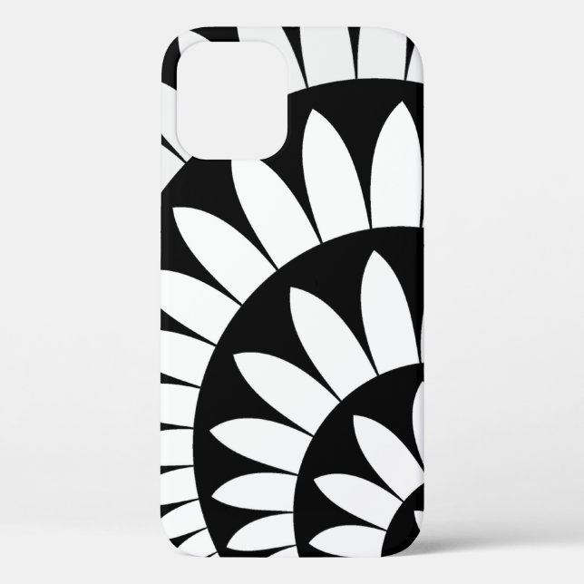 Black and White Flower Petals Case-Mate iPhone Case (Back)
