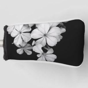 Black and White Flower Photography Golf Head Cover