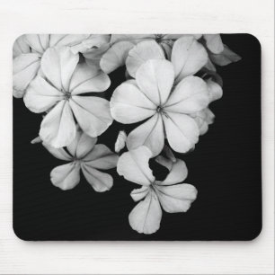 Black and White Flower Photography Mouse Mat