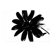 Black and White Flower Poster