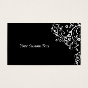 Black and White Flower Scroll
