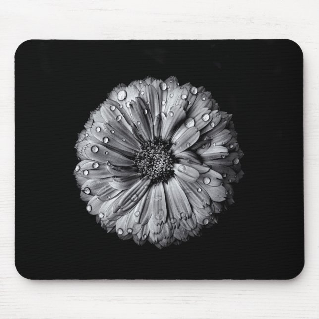 Black And White Flowers 10 Mouse Mat (Front)