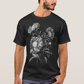 Black and white flowers 1 T-Shirt