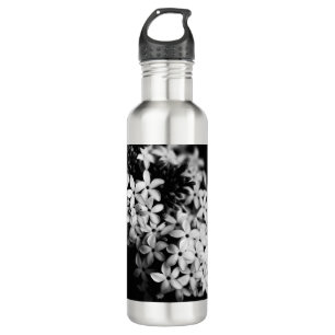 Black and White Flowers 710 Ml Water Bottle