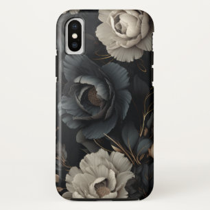 Black and White Flowers iPhone X Case