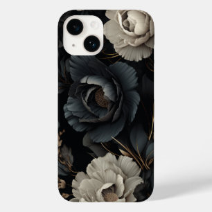 Black and White Flowers Case-Mate iPhone 14 Case