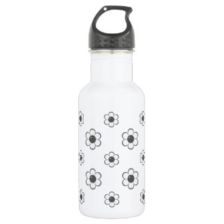 Black and white Flowers Liberty 532 Ml Water Bottle
