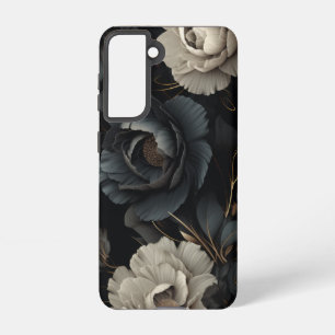 Black and White Flowers Samsung Galaxy Case