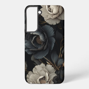 Black and White Flowers Samsung Galaxy Case