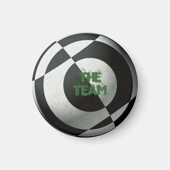Black and White Footballs Magnet (Front)