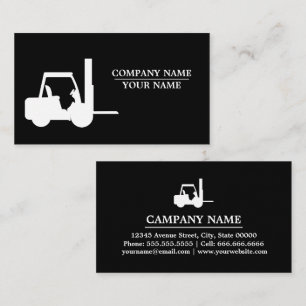 black and white Forklift, Logisitcs - Professional Business Card